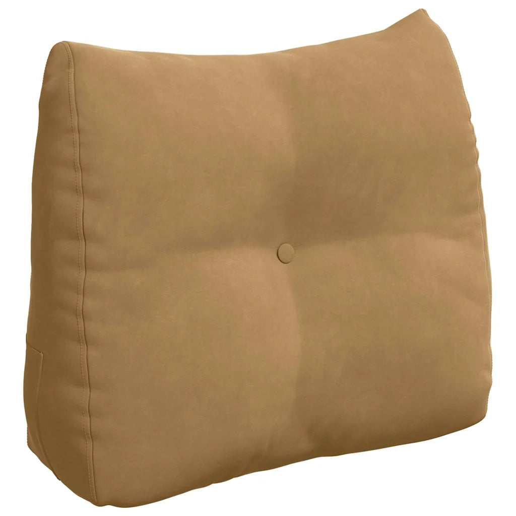 Cuscino per Schiena Marrone 60 x 24 x 50 cm Velluto 42014408