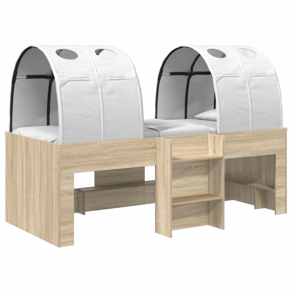 Letto con Tunnel 3 pz Sonoma e Bianco Legno ingegnerizzato 3423581