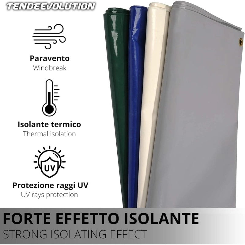 Telo PVC Impermeabile Rosso | Telone Occhiellato 650g/mq | Copertura Esterna | 8x10m | Resistente Protezione Multiuso