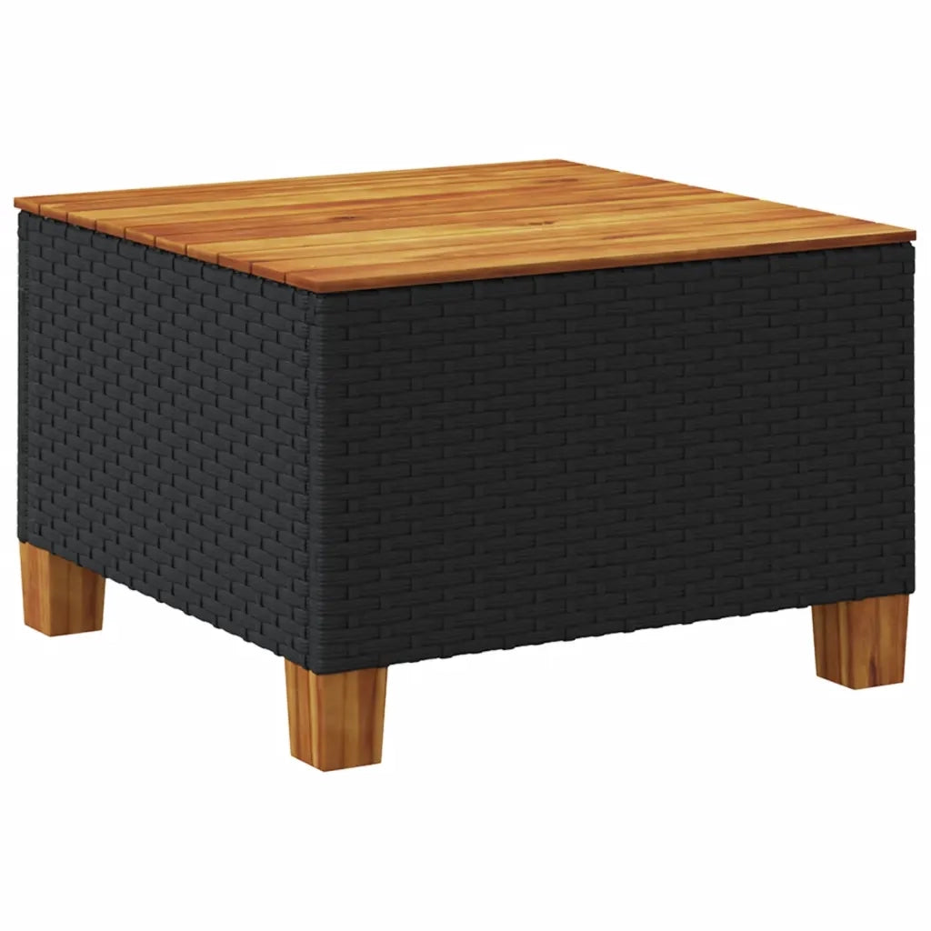 Set Divani da Giardino con Cuscini 7pz Nero Polyrattan