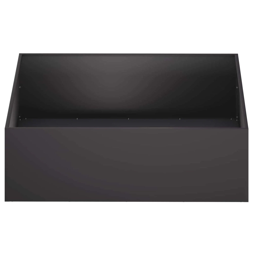 Vaso da giardino 2 pz Nero 80 x 80 x 30 cm 8005065