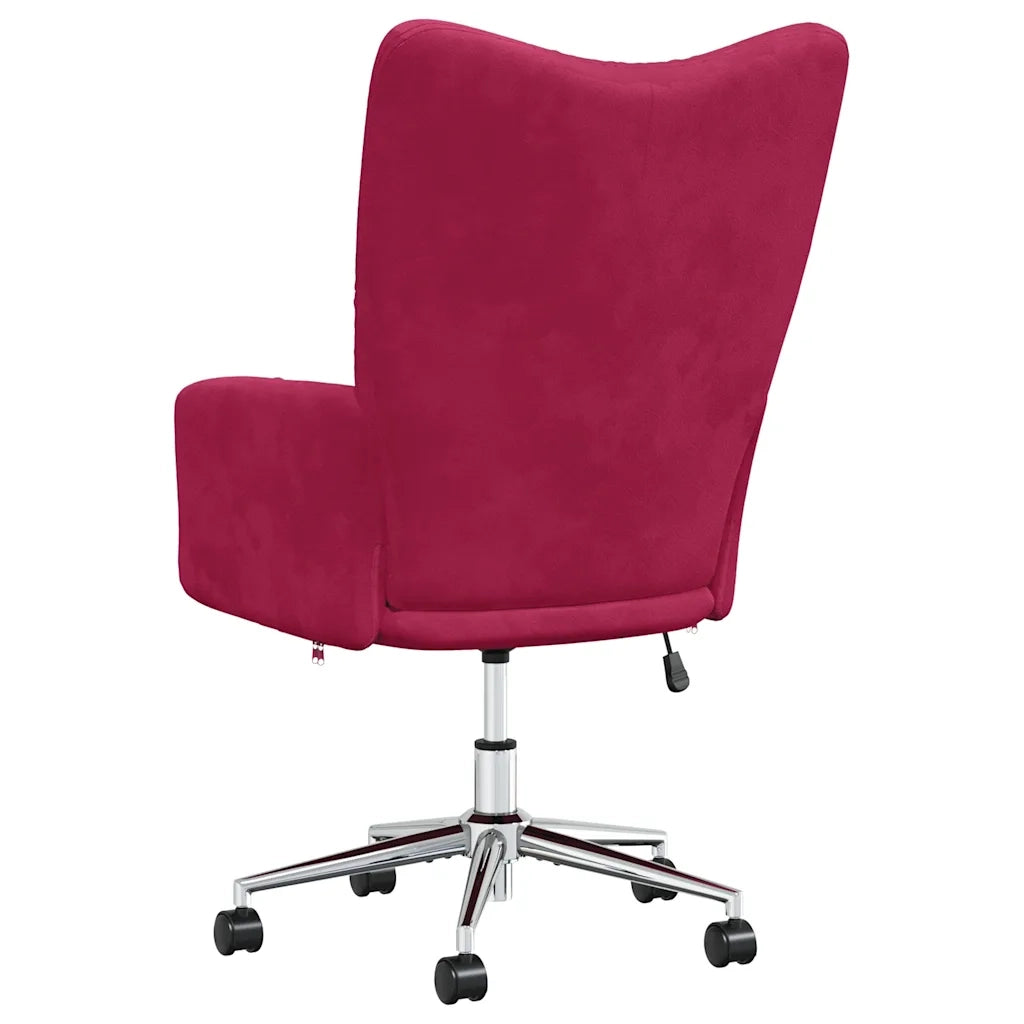 Poltrona | Sedia Relax Rosso Vino in Velluto