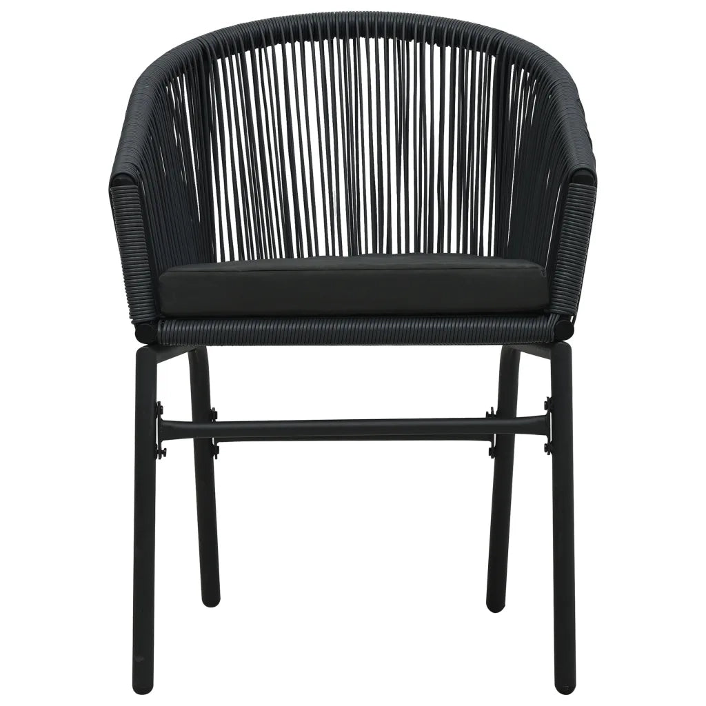 Set Mobili da Pranzo per Giardino 7 pz Nero 3099242