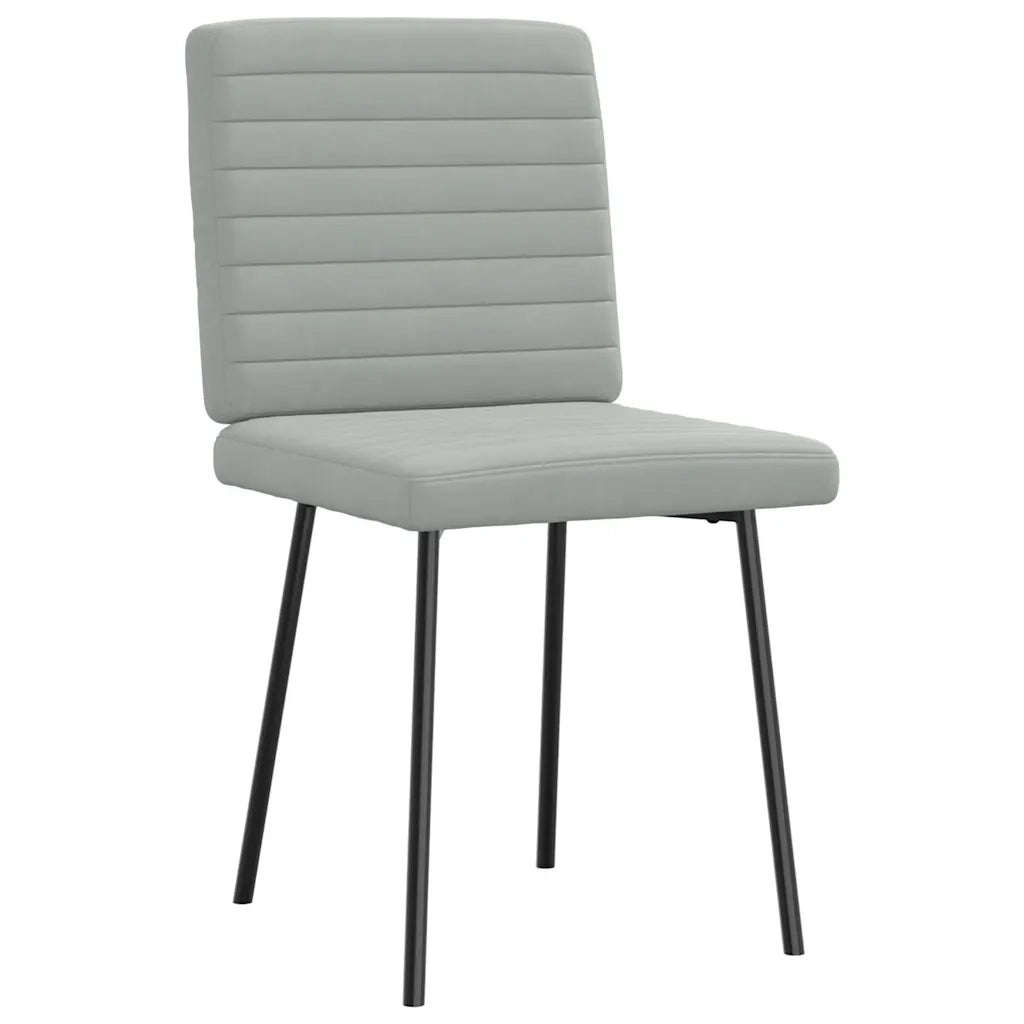 Sedie da Pranzo 2 pz Grigio Chiaro in Velluto 4101156