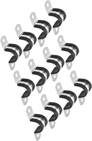 Fermo Cavo a U 20 mm - Acciaio Inox/Rubber - Resistente/Corrosione - Per Fissaggio Tubi - Fermo Sonda