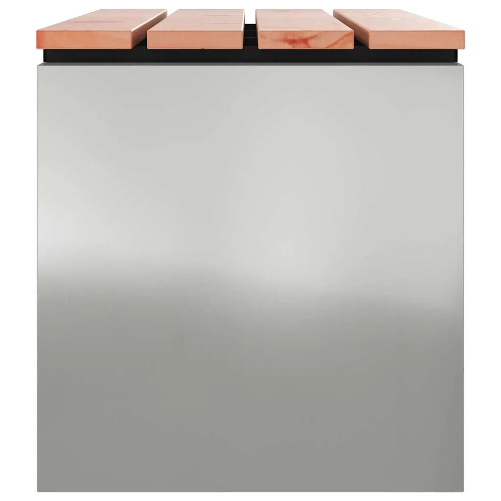 Panchina da giardino Argento 80 x 40 x 43 cm Acciaio zincato 874903