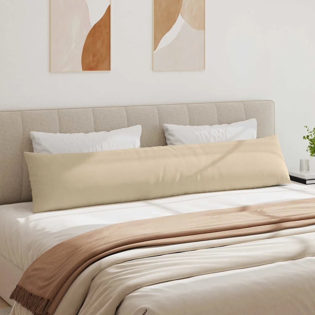 Cuscini da Divano 2 pz | Cuscini per sedie Crema 200 x 40 cm Tessuto