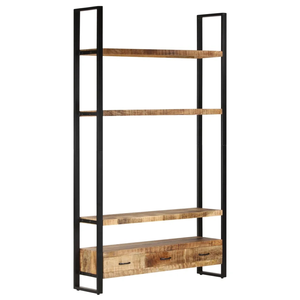 Libreria 118x30x200 cm in Legno Massello di Mango Grezzo 321052