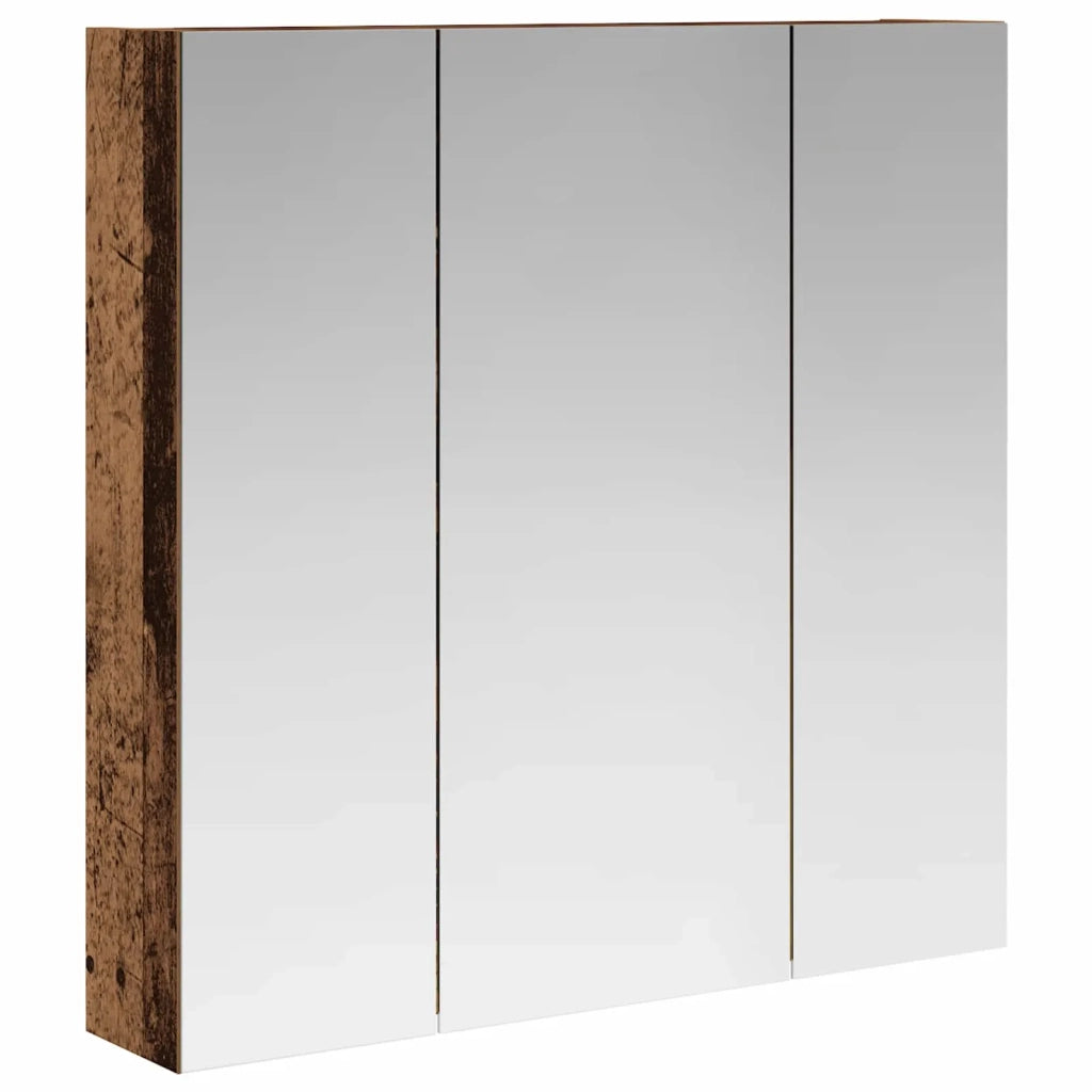 Mobiletto per specchio da bagno Legno vecchio 70 x 14,5 x 70 cm 889093