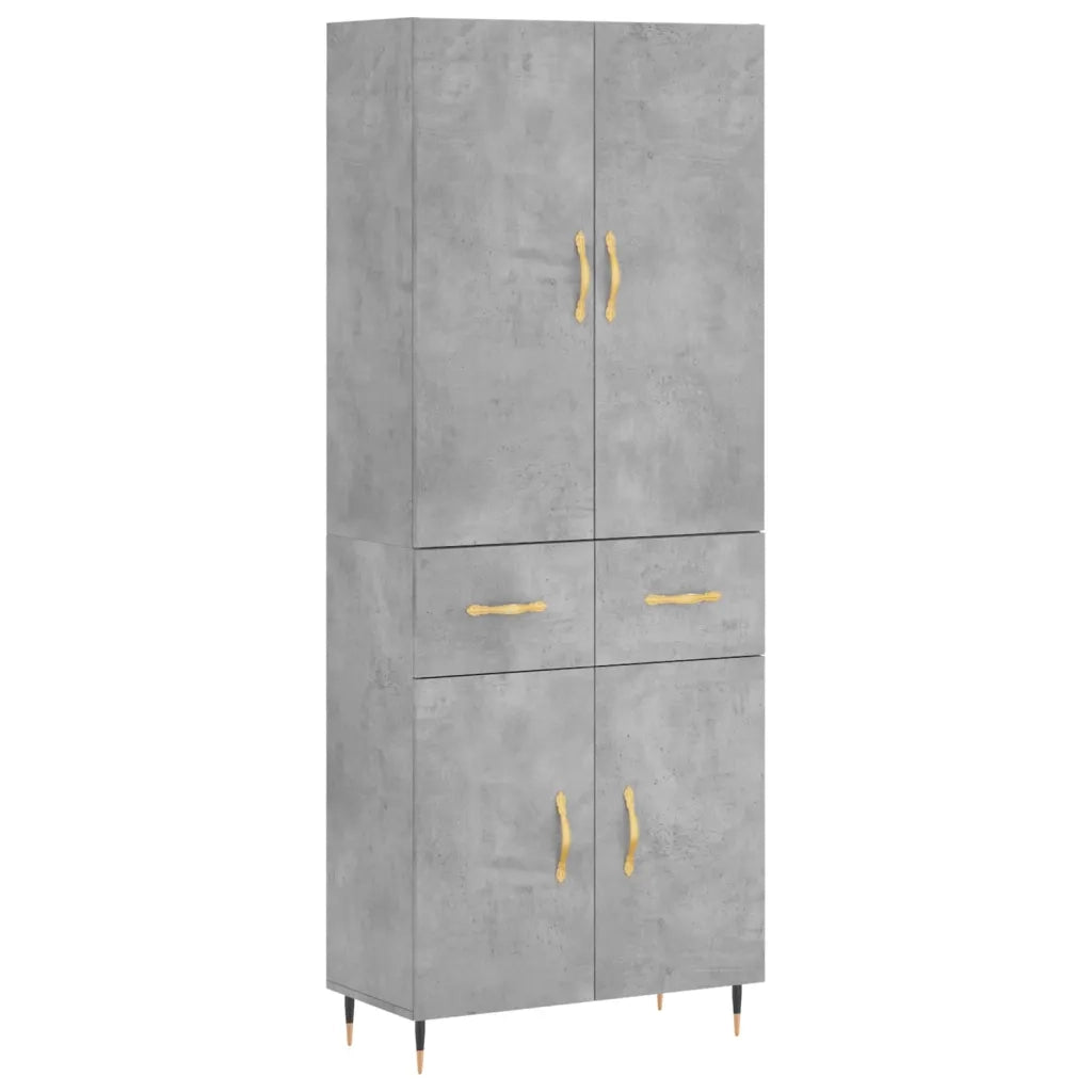 Credenza Grigio Cemento 69,5x34x180 cm in Legno Multistrato 3198133