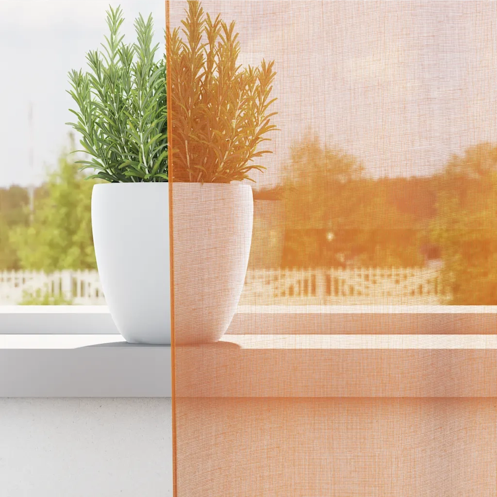 Tende in Voile con Occhielli 2 pz Arancio 140x260 cm 4102093