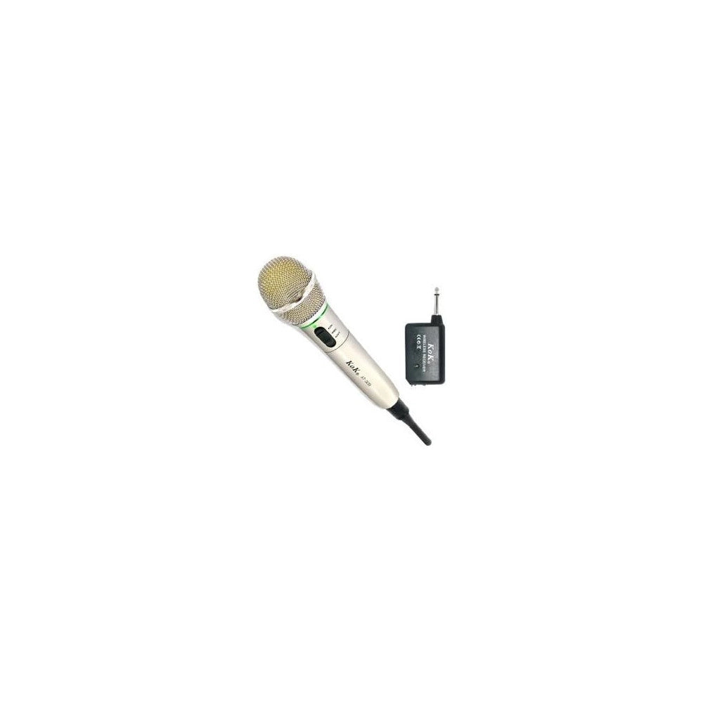 Trade Shop - Microfono Wireless E Con Cavo Filo 2 In 1 Per Karaoke Cantare 309 -