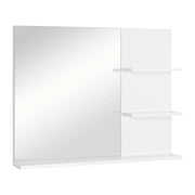 Specchio Bagno con Ripiani ¨C zephmum ¨C MDF Bianco 80x30x18