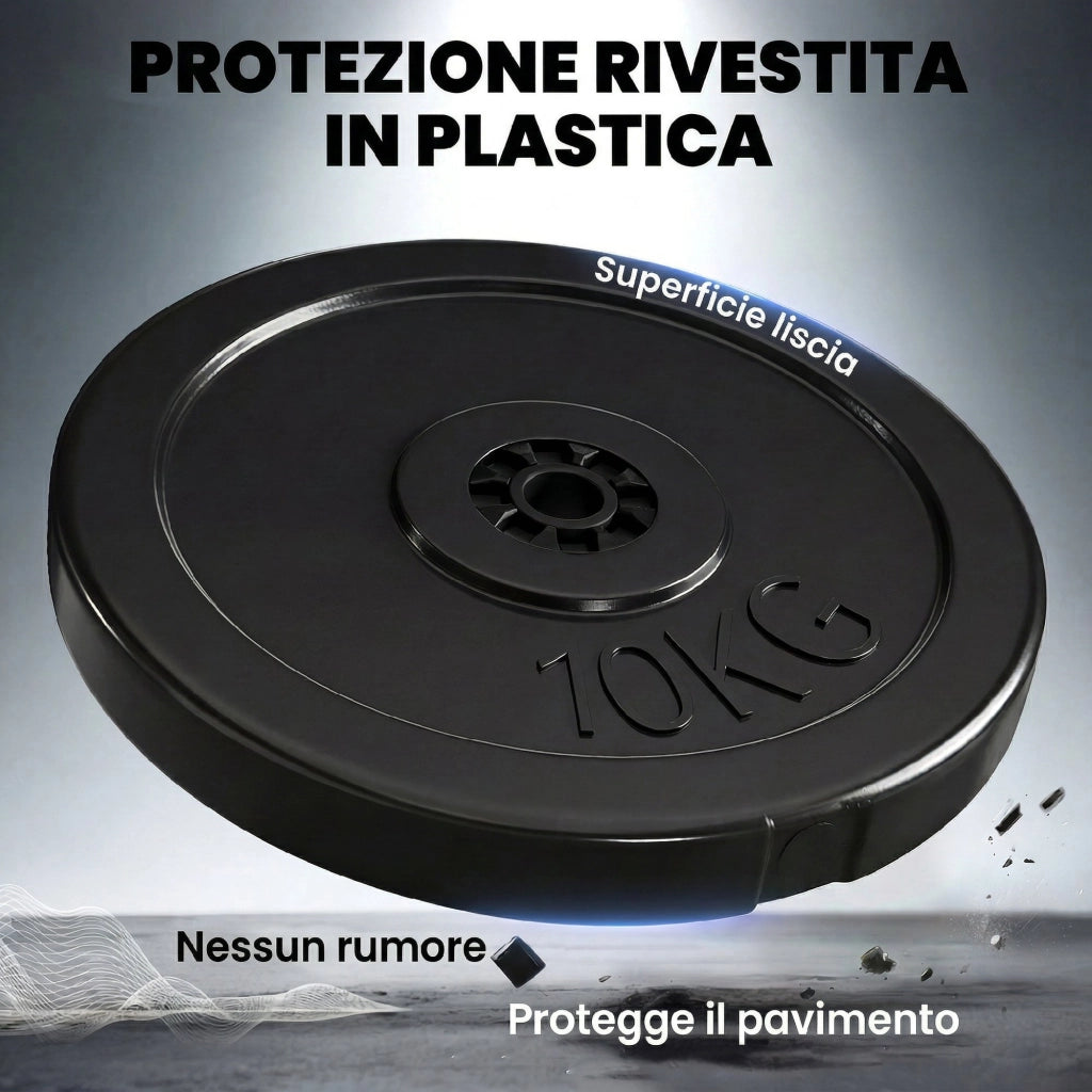 Set Dischi Pesi per Allenamento ¨C zephmum ¨C Nero, 4 Pezzi