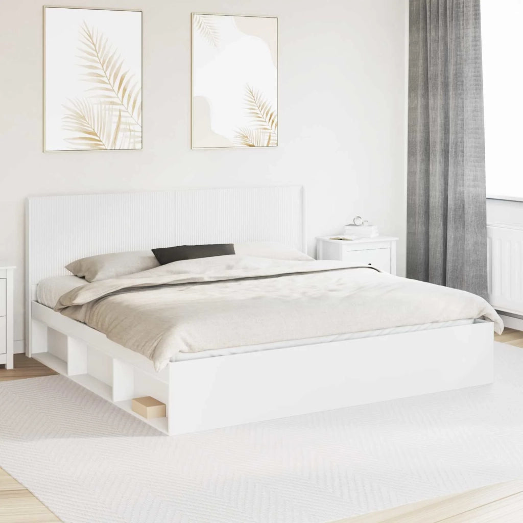Testiera Letto Bianco Legno ingegnerizzato 889555