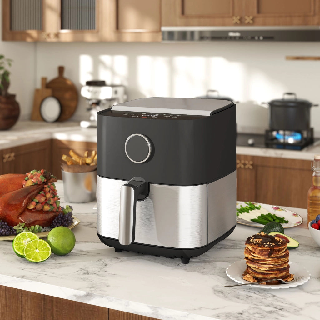 Friggitrice ad Aria 8L ¨C Zephmum ¨C 1700W, 8 Programmi, Nero