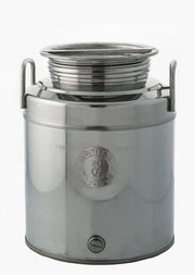 FUSTO CONTENITORE PER OLIO IN ACCIAIO INOX, BOCCA LARGA LT.20