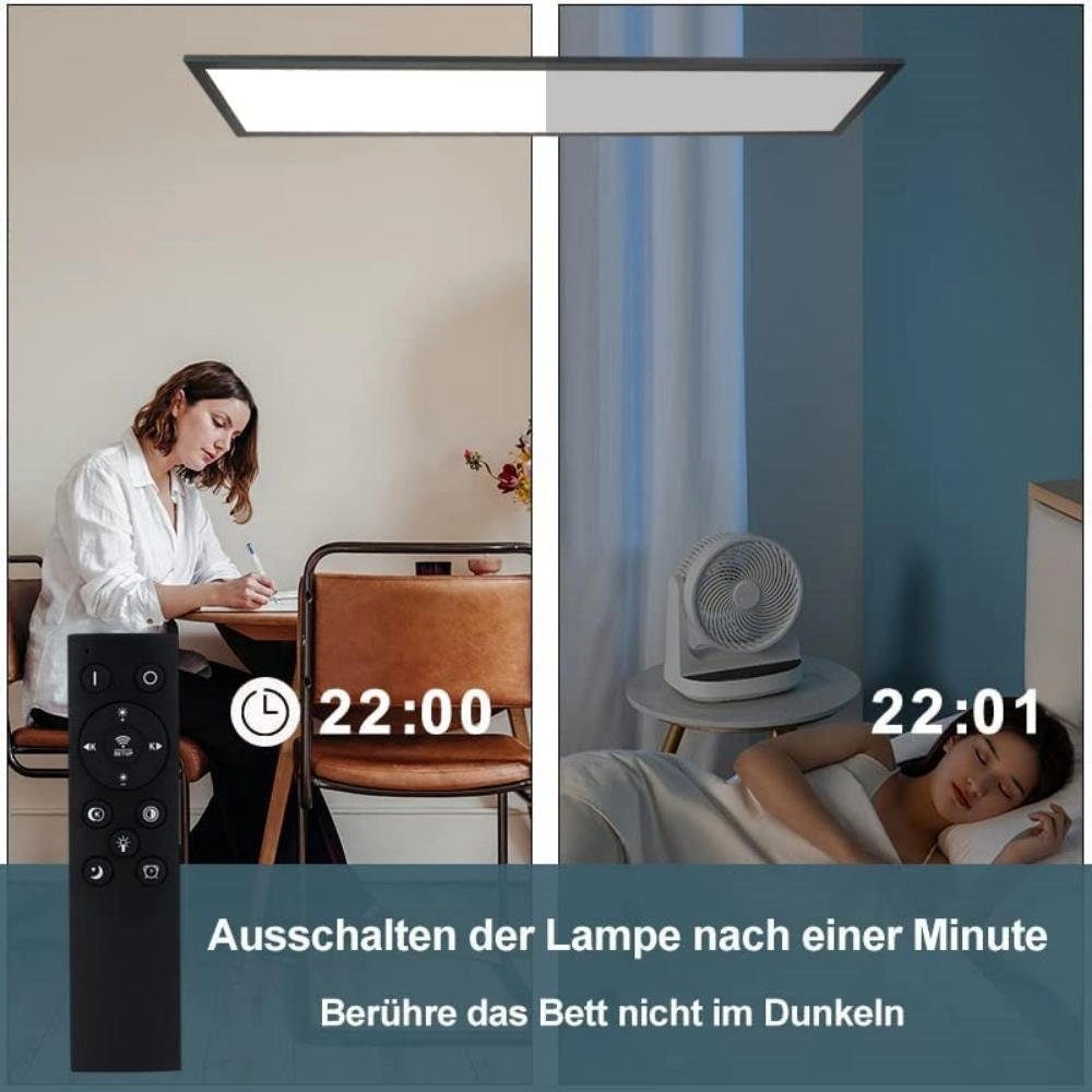 ZMH Lampada da soffitto plafoniera LED dimmerabile 120 cm telecomando