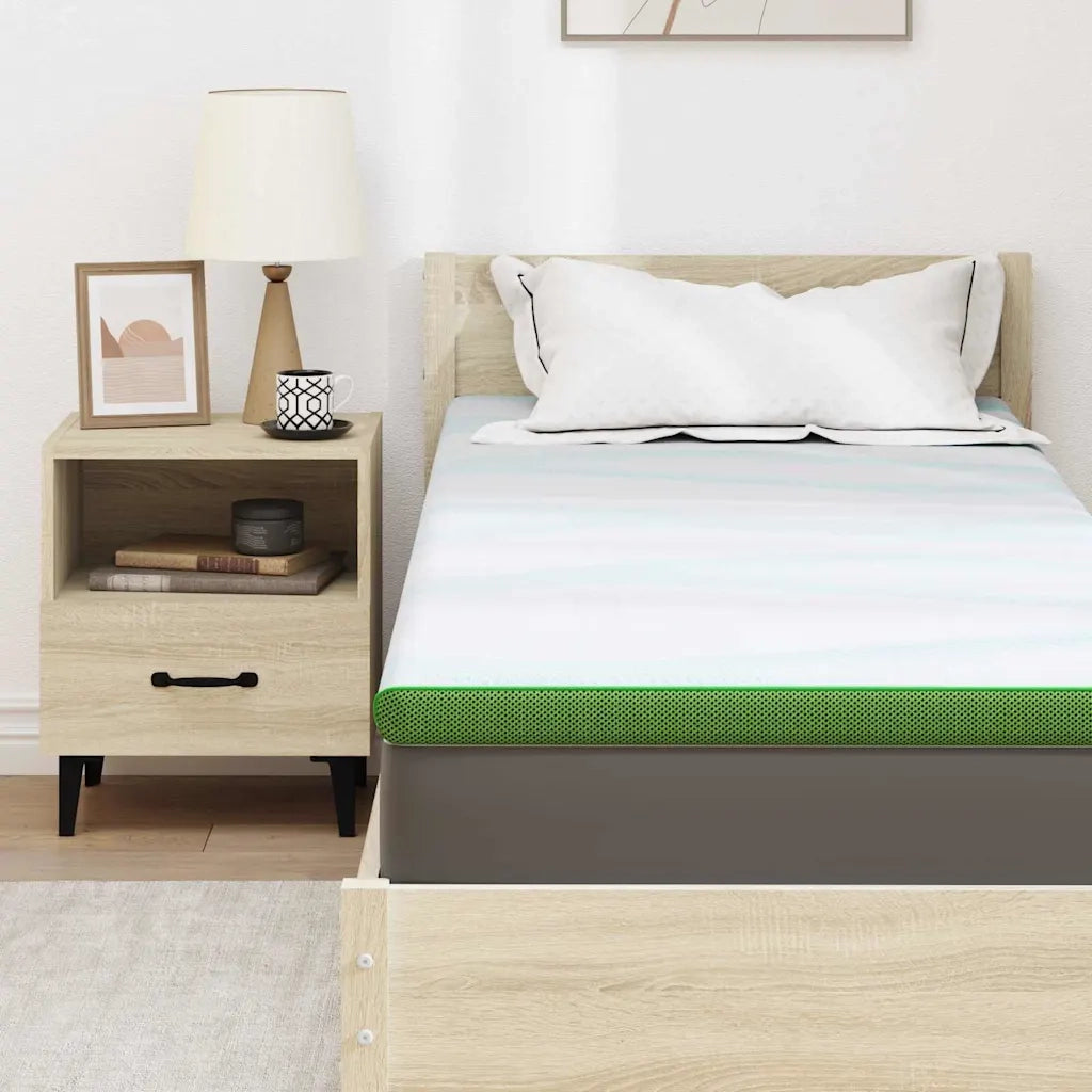 Topper per materasso-Materassino Bianco e Verde 80 x 200 cm 855744