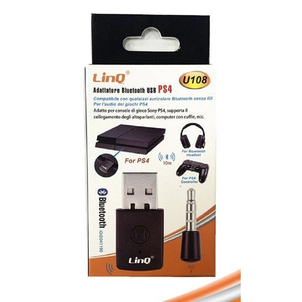 Trade Shop - Dongle Usb Bluetooth Ricevitore Adattatore Per Wireless Auricolare Cuffie Ps4 U108 -