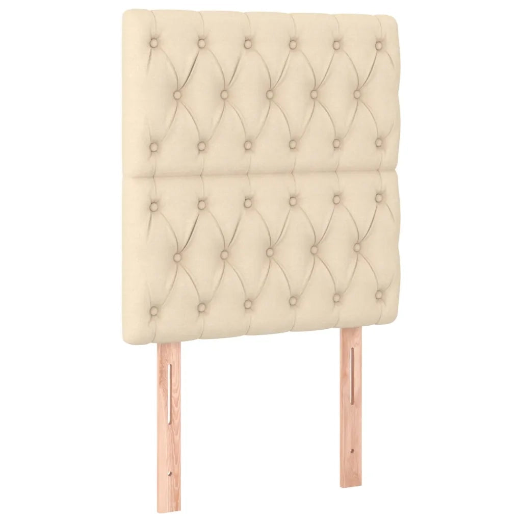 Testiera | Testata Crema 80x7x118/128 cm Tessuto