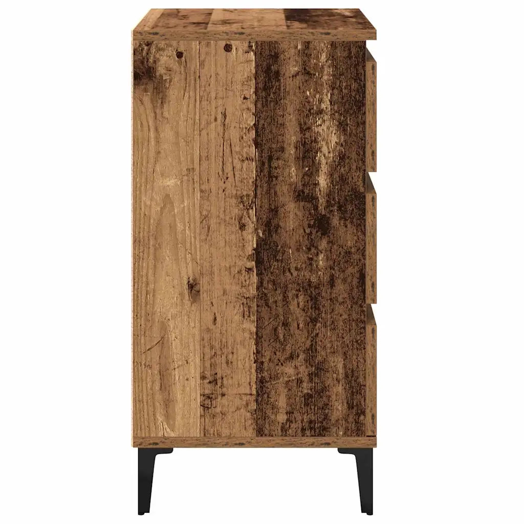 Armadio da Notte con cassetto Legno vecchio 45 x 35 x 44 cm 863437