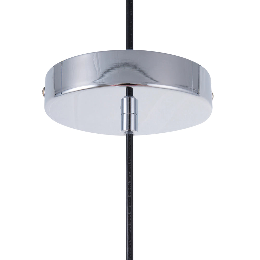 Lampada a Sospensione Vetro Bianco Elementi Argento Forma Globo Grande 1 Luce Moderna