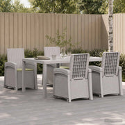 Set da Pranzo per Giardino 5 pz Bianco e Crema PP 3430127