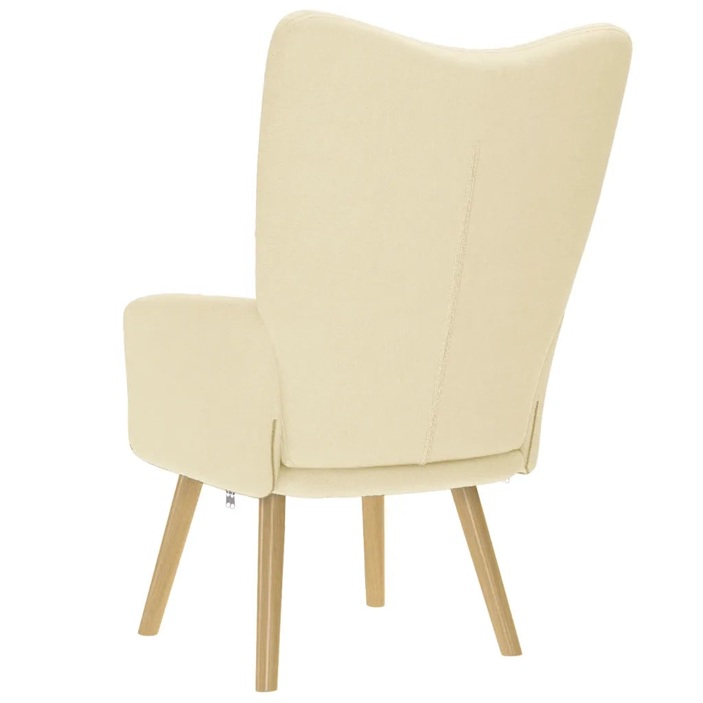 Poltrona | Sedia Relax Crema in Tessuto