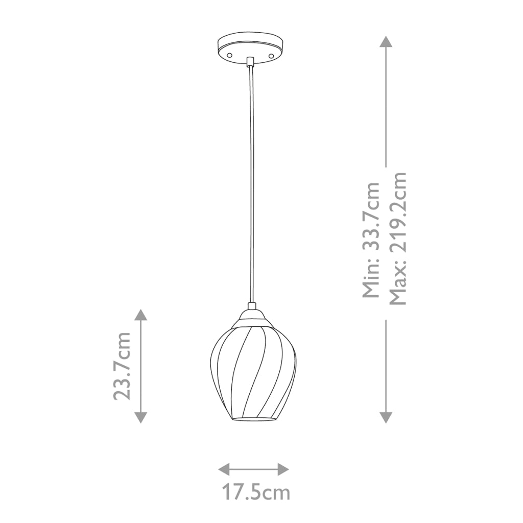 Lampada a sospensione Tiber nichel lucidato E27 Elstead