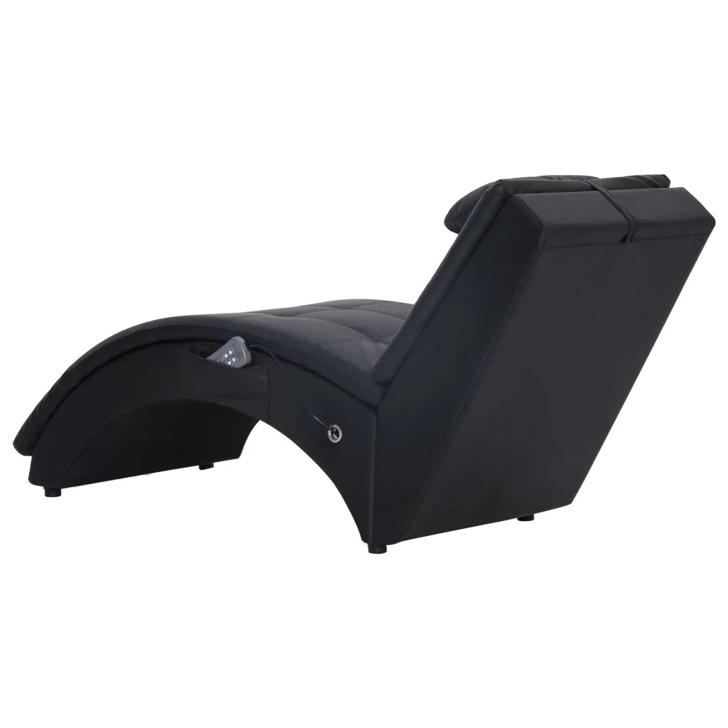 Sdraio Massaggiante con Cuscino Nero in Similpelle 281344