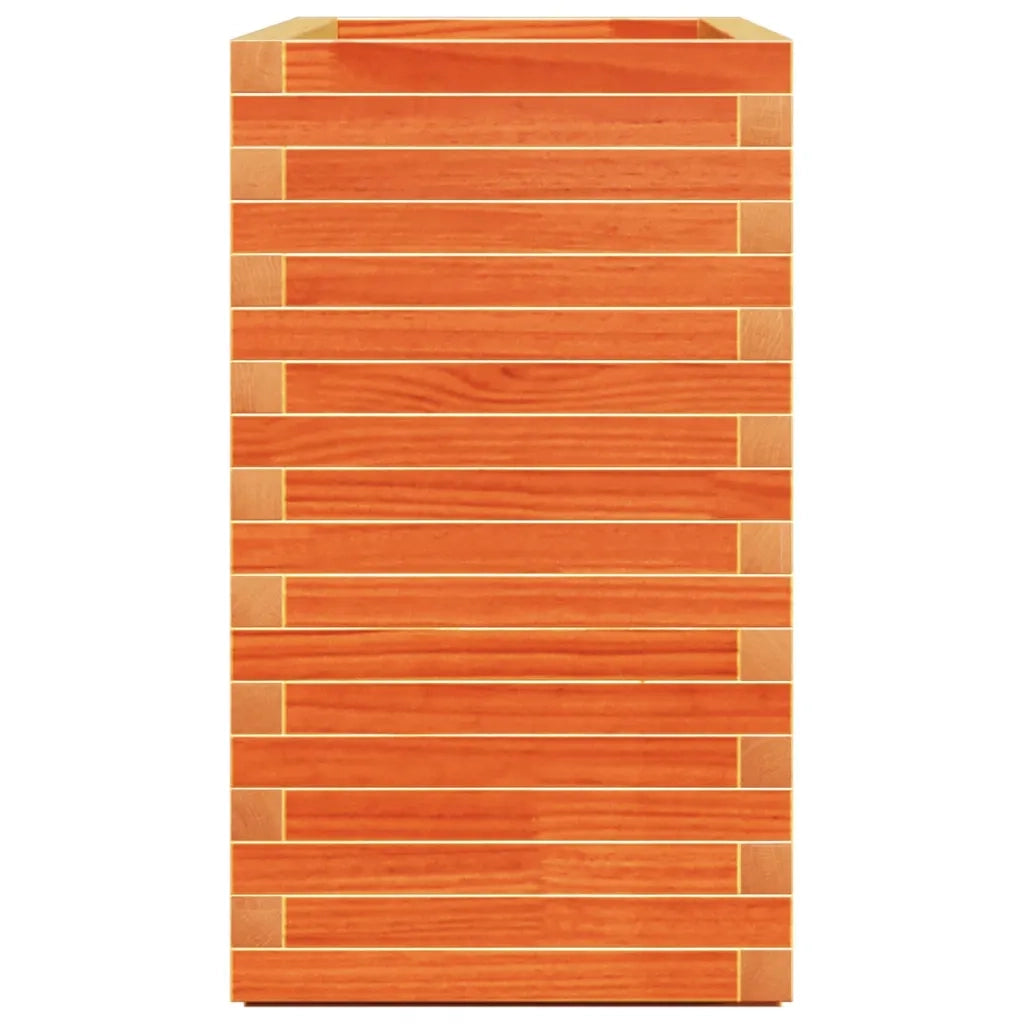 Fioriera Giardino Marrone Cera 90x40x72 cm Legno Massello Pino