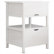 Comodino Bianco 45x38x55 cm Moderno e Funzionale