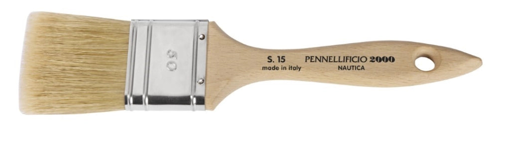Pennellessa Manico Legno Grezzo 40 Solvente Set 5 Pezzi - Pennellificio 2000