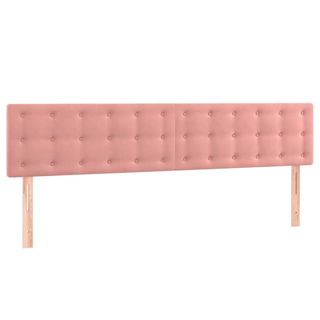 Testiera Rosa 200x5x78/88 cm in Velluto 346535