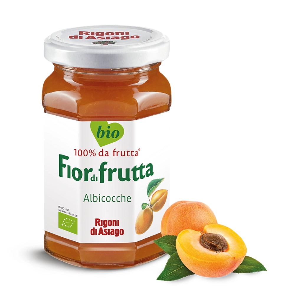 Rigoni di asiago fiordifrutta bio albicocche marmellata in vasetto da 250 grammi