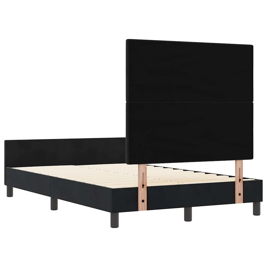 Letto a molle con testiera Nero 120 x 190 cm Velluto 3344929