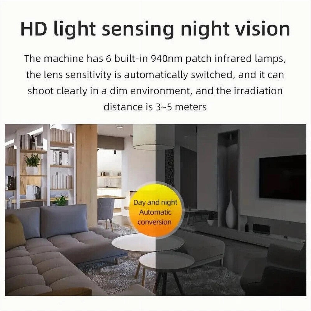 Trade Shop - Micro Camera 1080p Hd Wifi Mini Ip Telecamera Nascosta Videocamera Magnetica X9 -