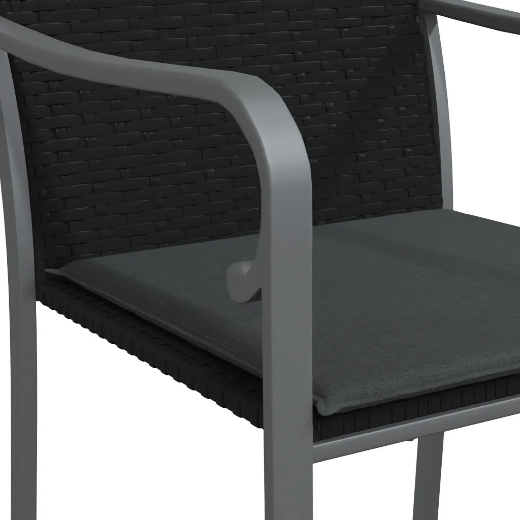 Set Pranzo da Giardino 7 pz con Cuscini in Polyrattan e Acciaio 3186944