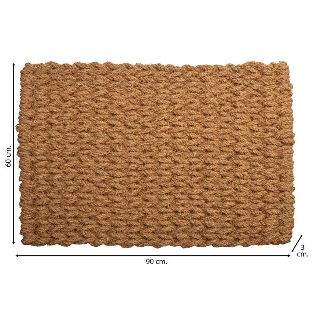 Zerbino corda di cocco marrone 90x60x3