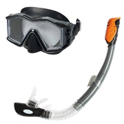 Trade Shop - Set Maschera Con Boccaio Per Immersioni Snorkeling Sub Mare Piscina Nero -