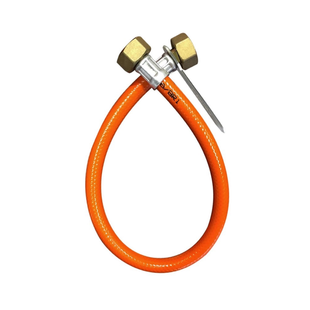 FLESSIBILE IN ACCIAIO INOX E GOMMA ARANCIONE PER CENTRALINA GAS - F.F. 1/2 CM 80  - HID