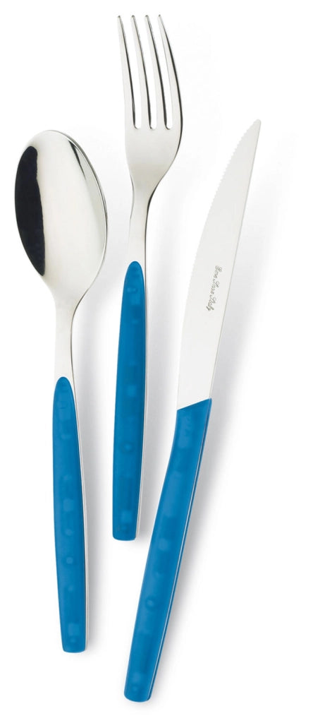 Servizio Set di Posate 24 pezzi in Acciaio Inox Eme Dream Blu 35