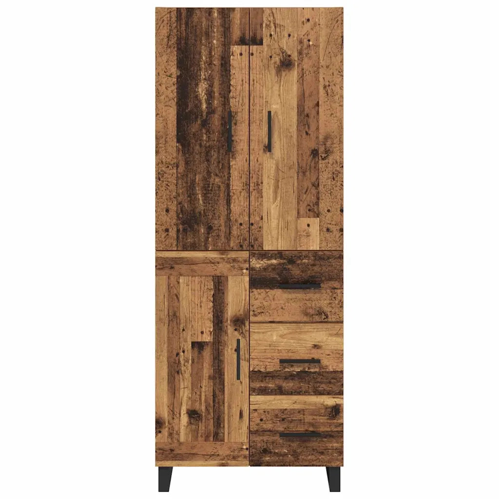 Credenza con cassetto 2 pcs Legno vecchio 69,5 x 34 x 180 cm 3415697