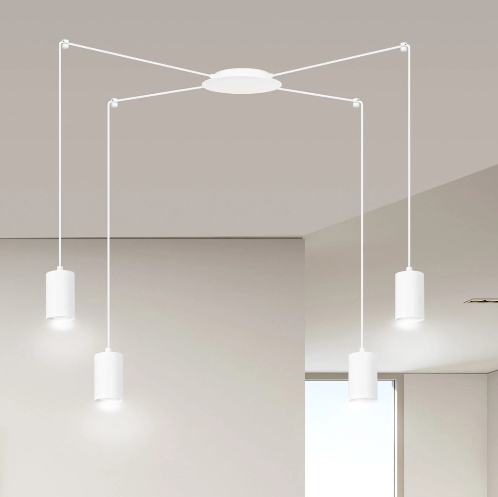 Lampadario Emibig Traker 4xGU10 bianco regolabile 3m
