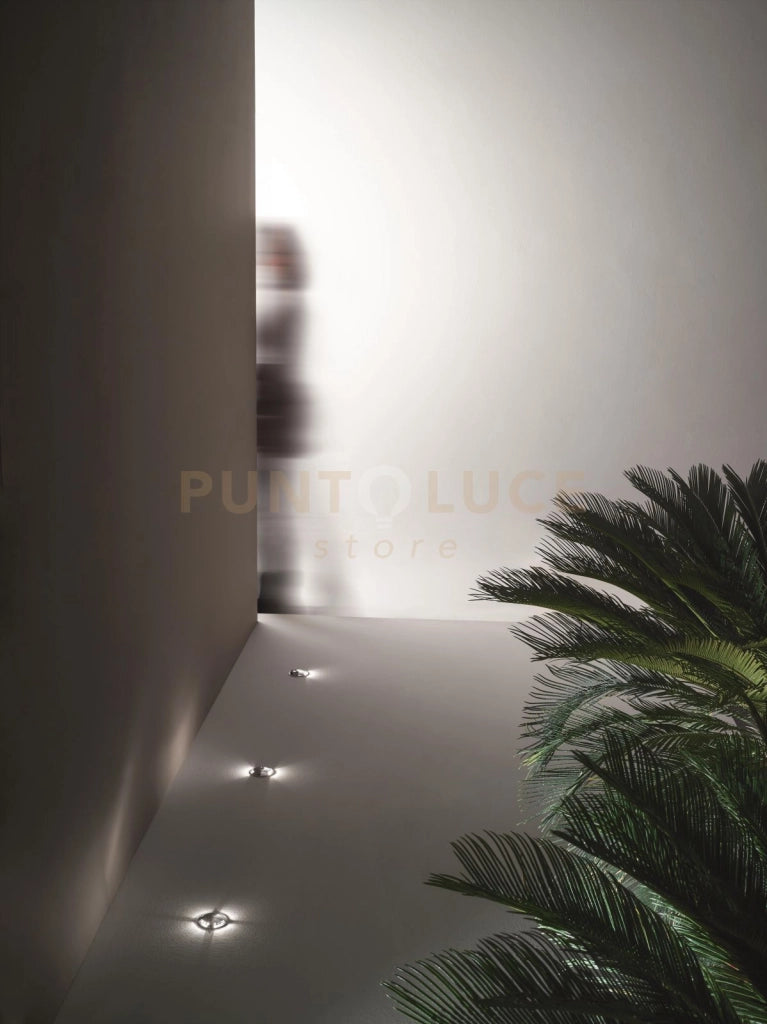 SEGNAPASSO A 4 EMISSIONI A LED SILVER 3000K 80LM 1W IP67