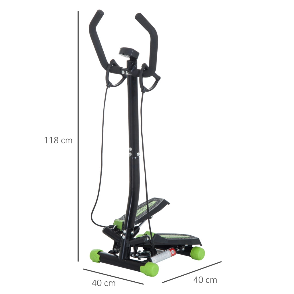 Stepper per Fitness con Manubrio ¨C Minimal ¨C Verde e Nero