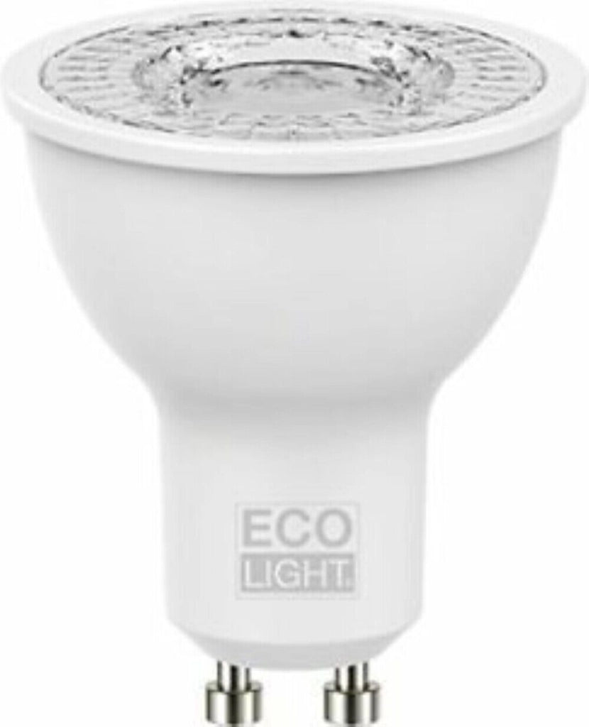 Faretto Led Luce Calda Spot 8W=60W - Gu10 - 110° - 6000K Set 2 Pezzi - Bisonte