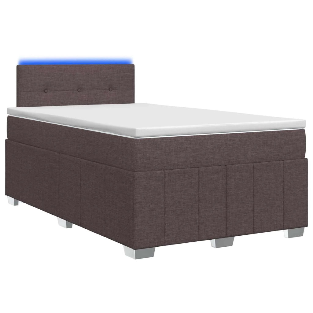 Letto box spring con materasso Marrone Scuro 120 x 190 cm 3452631