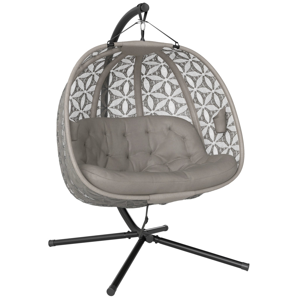 Poltrona sospesa a due posti con cuscino ¨C Minimal ¨C Grigio
